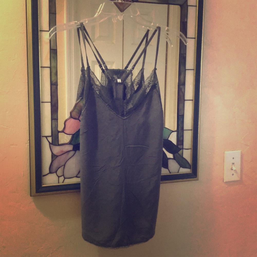Grey lace camisole